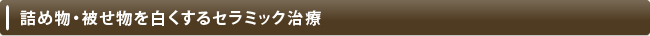 詰め物・被せ物を白くするセラミック治療